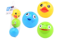 Happy World animal bath playballs in net, 3 pcs