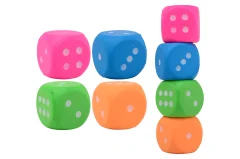 Medium EVA dice 7.5cm, 4 assorted
