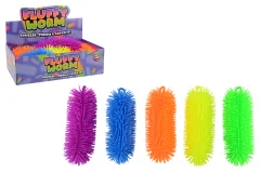 Fluffy worm 23cm in display, 6 assorted