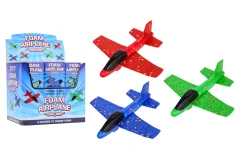 Foam airplane in display 17 cm, 3 assorted