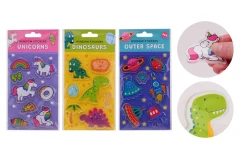 Windowstickers reusable, 3 assorted