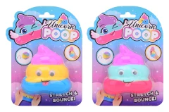 Unicorn bouncing putty on card, 2 assorted