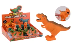 Wind-up walking T-rex in display, 3 assorted