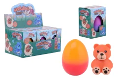 Super growing bear in egg on display