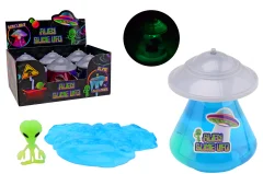 UFO slime with light and glow in the dark alien, 3 assorted