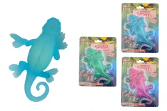Slow rise lizard on card, 4 assorted