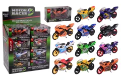 Super Bike motorcycle set 1:24 in display, 6 assorted
