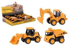 Construction vehicles in display, 3 assorted