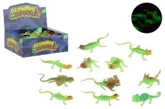 Glow in the dark reptiles in display