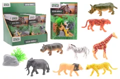 Animal World - Wild animal play set 10 pieces on card, in di
