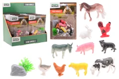 Animal World - Farm animal play set 12-piece on card, in dis