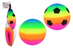 Two rainbow balls in net, size 3