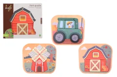 Jouéco® - Farm puzzle 3 assorted